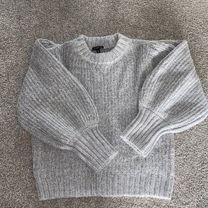 Dynamite grey sweater with puffy arms. Sized medium. Brand new!